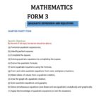 mathematics form 3 notes