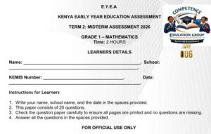 grade 1 mid term 2 exam 2026