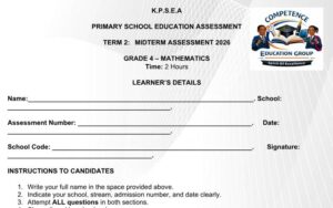 grade 4 mid term exams