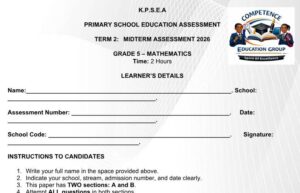 grade 5 mid term 2 exams 2026