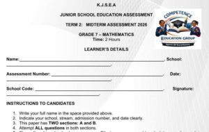 Grade 7 mathematics exam
