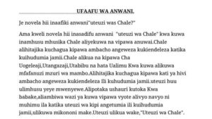 uteuzi wa chale guide notes